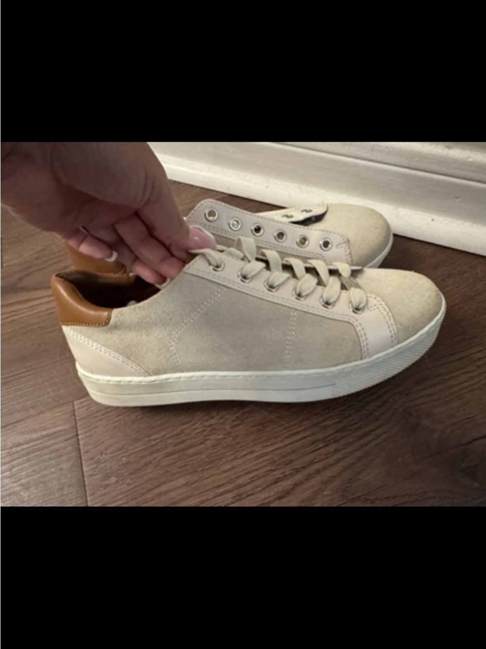 Coach Casual Suede Sneaker in Beige with Tan